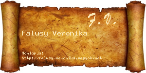 Falusy Veronika névjegykártya